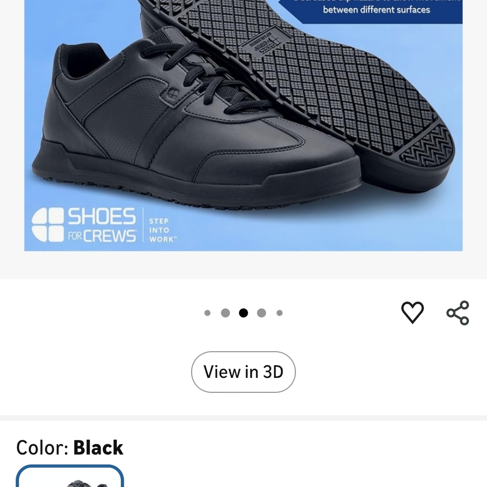 Shoes for Crews Men’s Slip-Resistant Black Work Sneakers